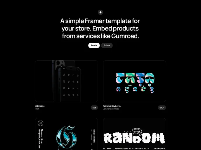 Gumroad Website Template screenshot