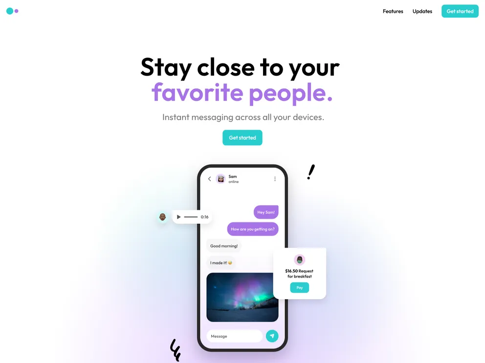 App Landing Page Website Template screenshot