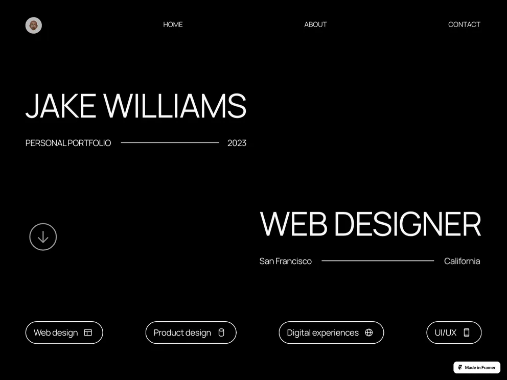 Clean Portfolio site template screenshot