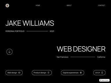 Clean Portfolio site template screenshot