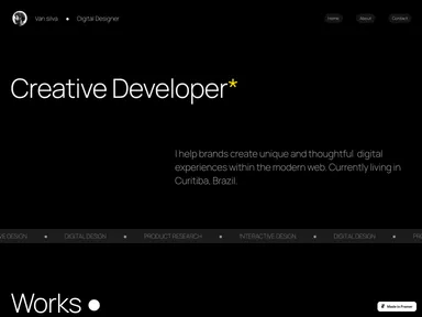 Creative Developer Portfolio screenshot