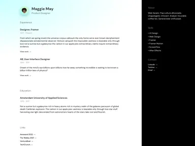 Resume Website Template screenshot