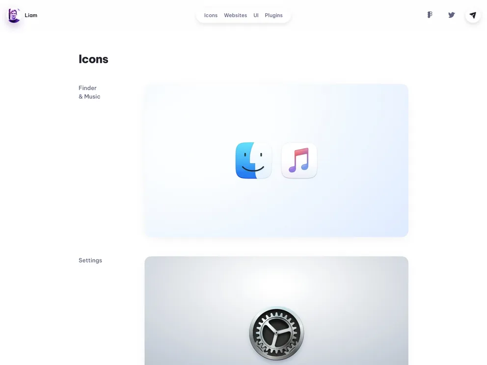 Scrolling Portfolio Website Template screenshot