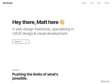 Freelancer Portfolio Website Template screenshot