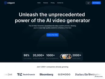 Vidgent - AI for Dynamic Video Creation screenshot
