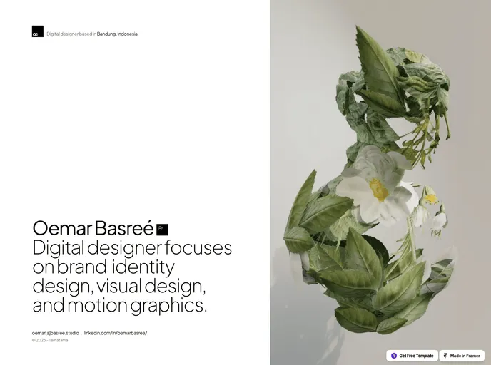 Basree – Creative Portfolio Template screenshot