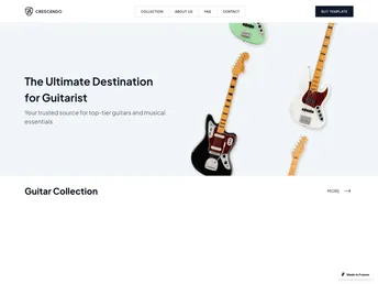 Crescendo – Guitar Business Website screenshot