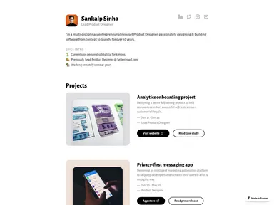 Personal Portfolio Website Template screenshot