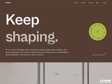 Keeper - Digital agency website screenshot